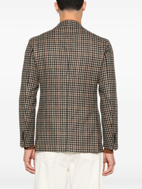TAGLIATORE GINGHAM CHECK BLAZER